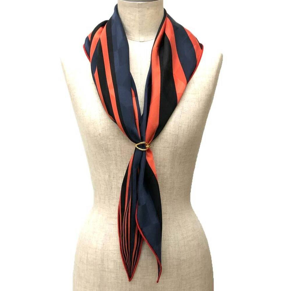 HERMES Authentic Red Diamond Silk Scarf - Picture 2 of 3